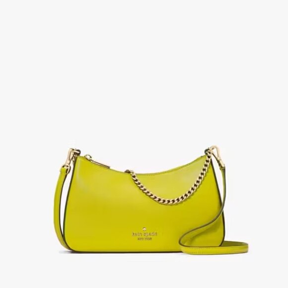 BNWT KATE SPADE Madison Medium Saffiano Leather Convertible Crossbody Lime Slice - Picture 2 of 4